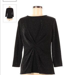 Ann Taylor Black Sparkle Shirt